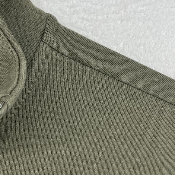CALVIN KLEIN Sweatshirt Mens XS Classic 1/4 Zip Pullover Stretch Cotton Green - Picture 8 of 14